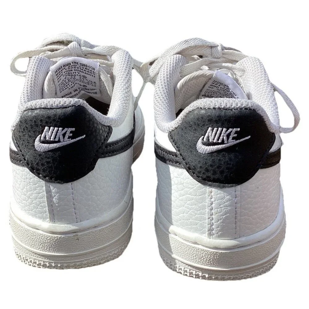 Nike Air Force 1 White Kids Model CZ1685-100 Size 1Y Swoosh Good Condition - Picture 4 of 7